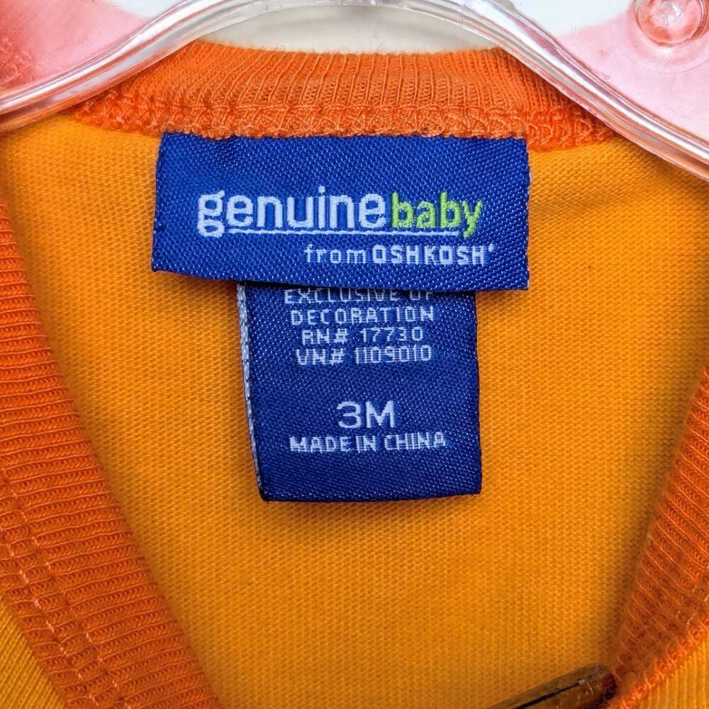 Vintage Osh Kosh Crabs Sea Life Bodysuit‎ Genuine Baby Y2K Size 3 Months